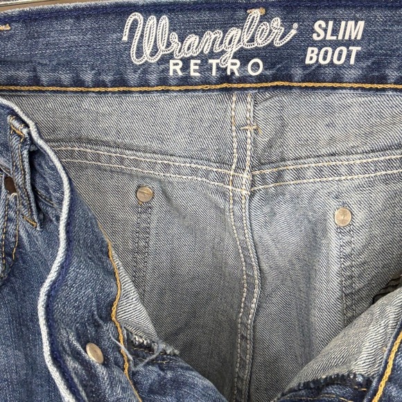Wrangler Retro Slim Boot Jeans Mens Size 36x32 A0014030 1077MW2WO - Picture 6 of 8